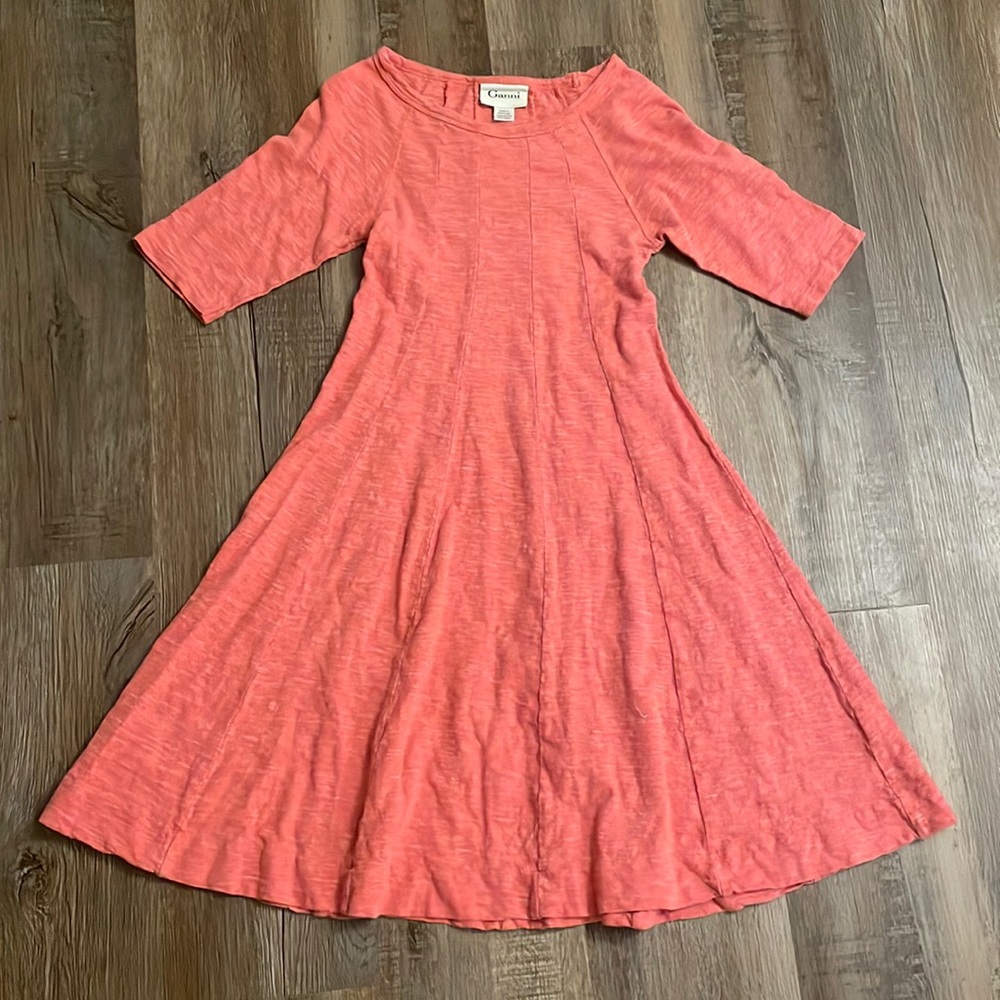 🍂 Ganni Winter Jersey Coral Cotton Swing Midi Dress XS
